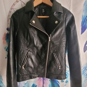 Girls Faux Leather Jacket